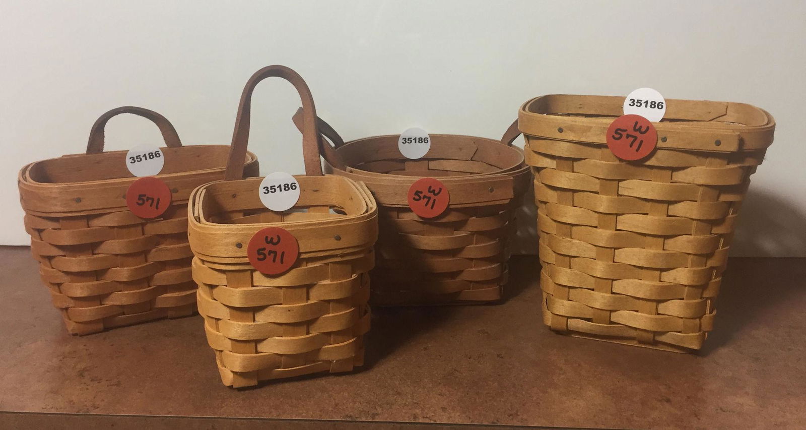 4 LONGABERGER BASKETS INCLUDING AMERICAN CANCER SOCIETY (1 of 5)