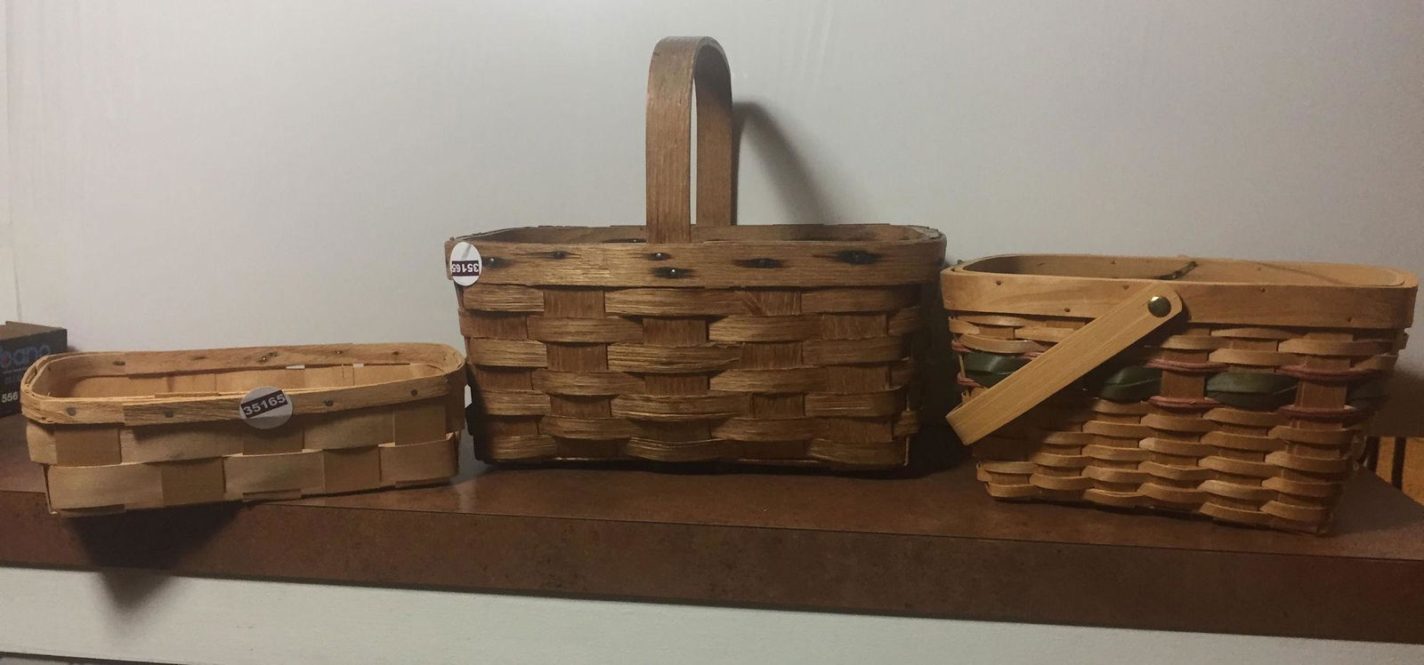 BOX LOT 3 WEAVED BASKETS (1 of 4)