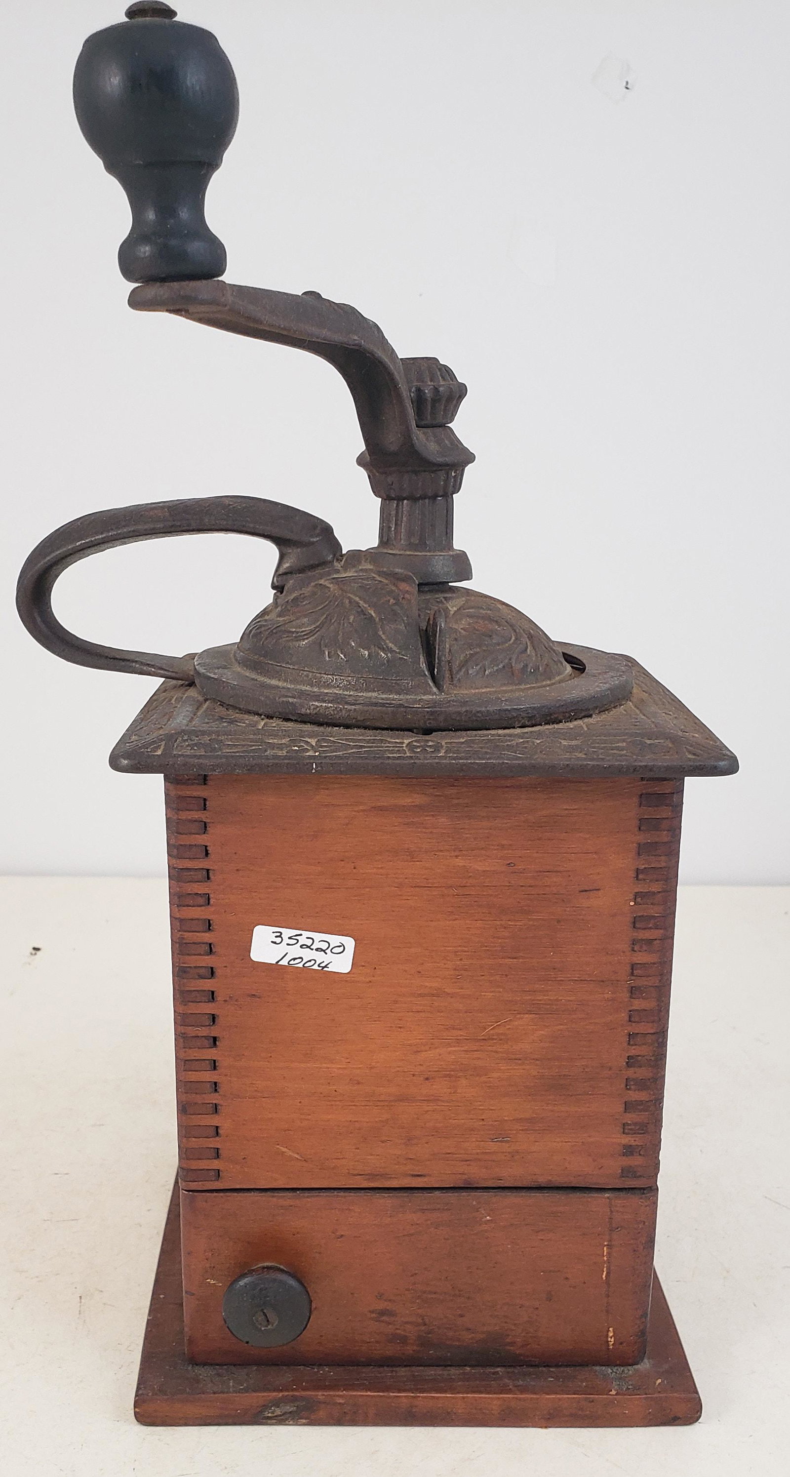 WOOD AND IRON TALL COFFEE GRINDER: WOOD AND IRON TALL COFFEE GRINDER