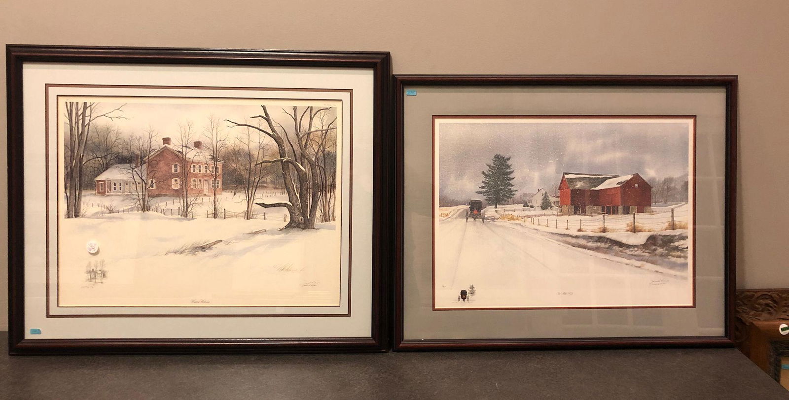 2 JAMES WERLINE PRINTS, "WINTER'S WELCOME" AND "2 MILES (1 of 1)