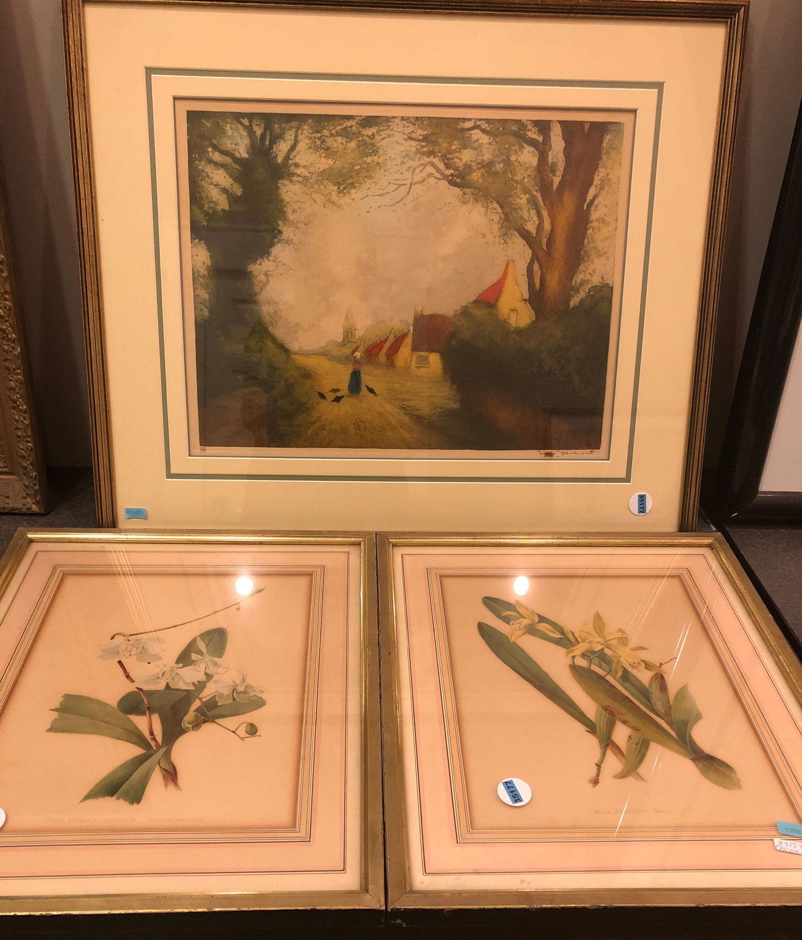 THREE FRAMED PICTURES INCLUDING WATERCOLOR BY LOUIS (1 of 7)