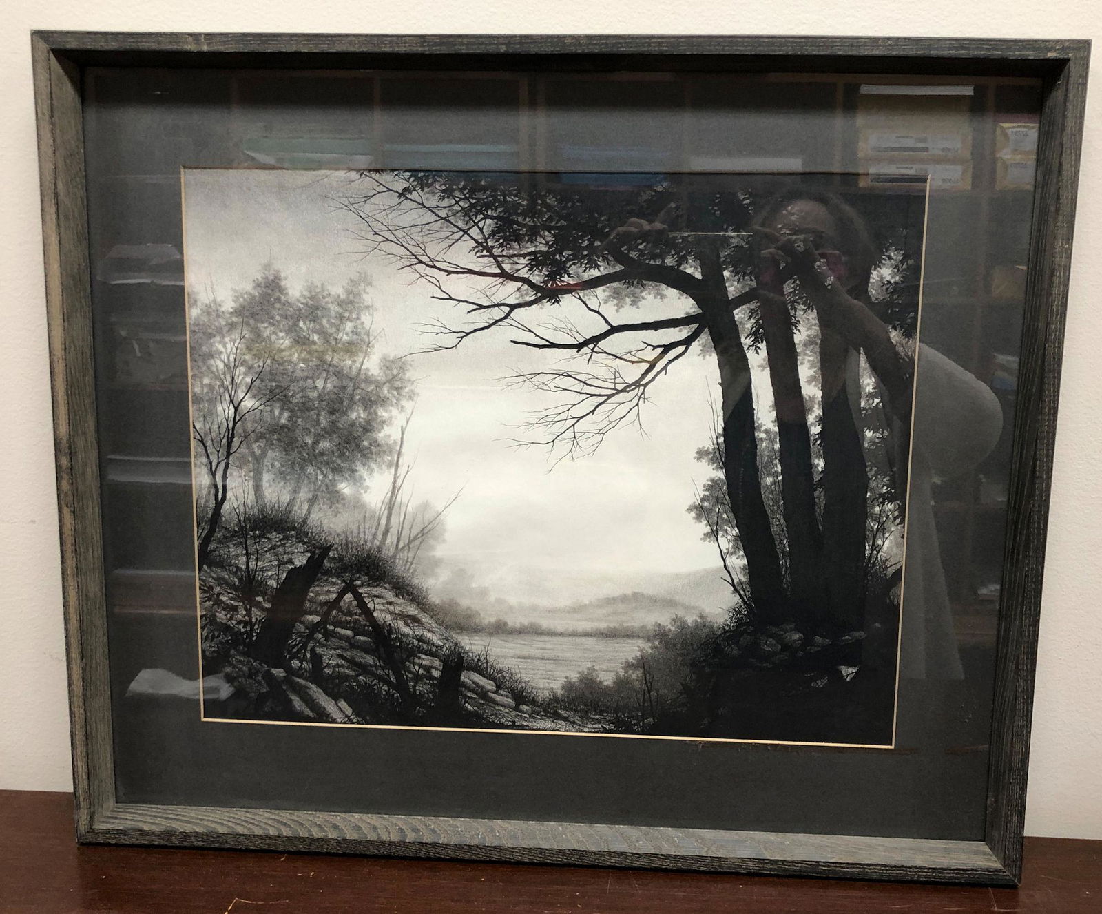JACK CONEBY (OHIO) CHARCOAL LANDSCAPE "OHIO VALLEY". (1 of 5)