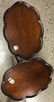 TWO SMALL MAHOGANY SHAPED TOP TABLES WITH TRIPOD BASES - 2