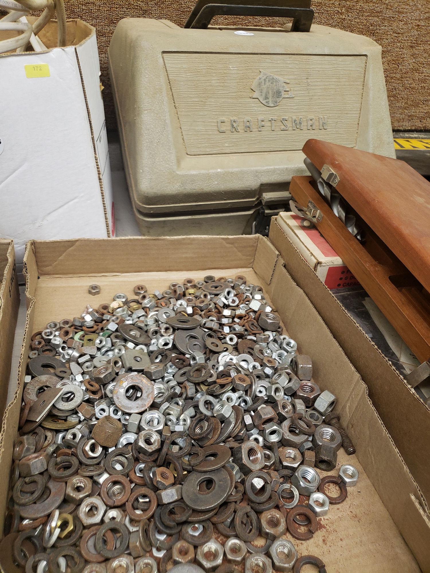 CRAFTSMAN SAW WITH BOX LOT OF NUTS/WASHERS (1 of 3)