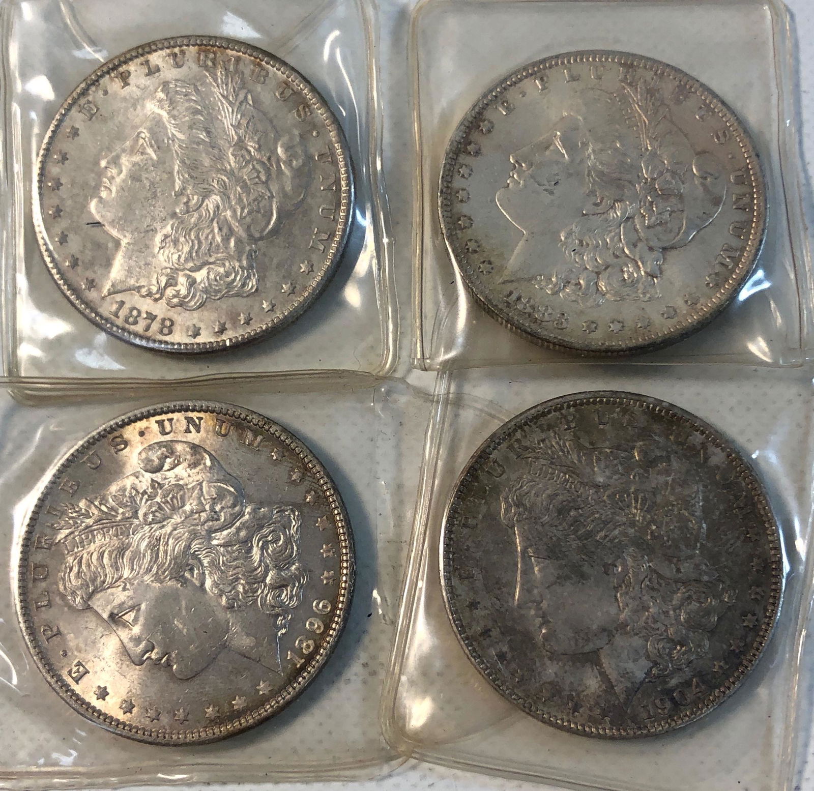 LOT OF U.S. MORGAN SILVER DOLLAR COINS (1 of 9)