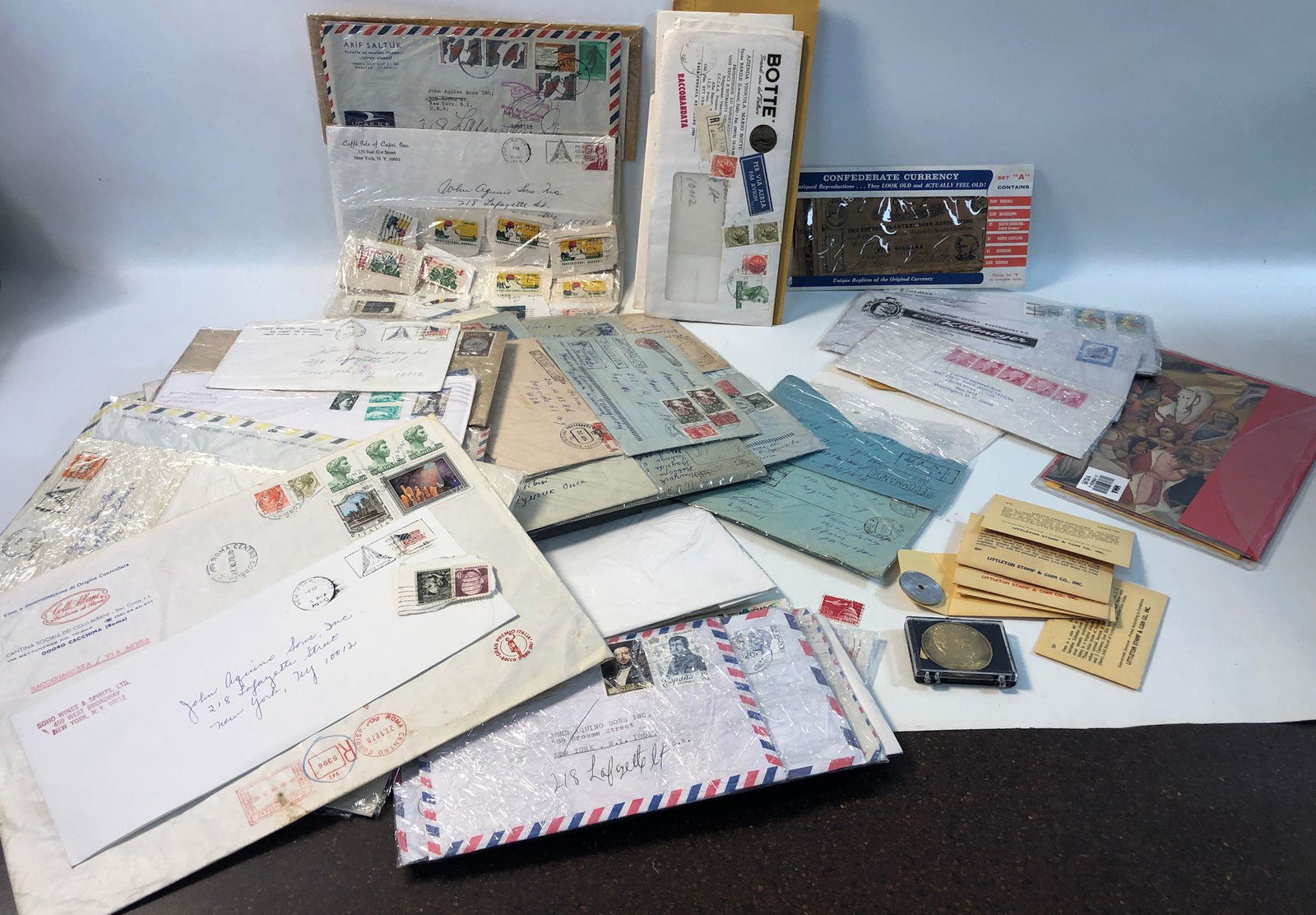BOX LOT OF STAMPS AND EPHEMERA (1 of 9)