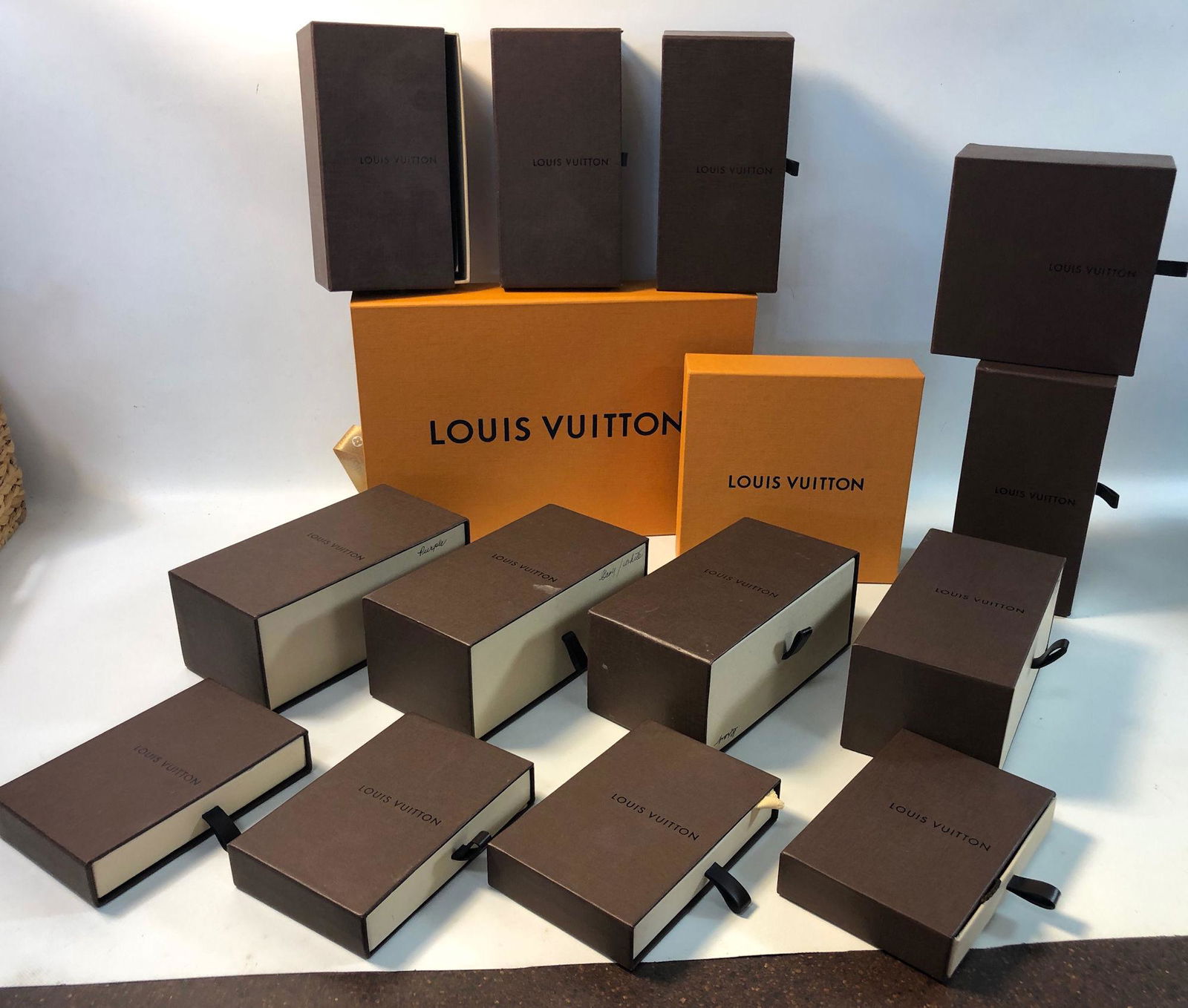 LOT OF ASSORTED EMPTY DESIGNER BOXES (1 of 7)