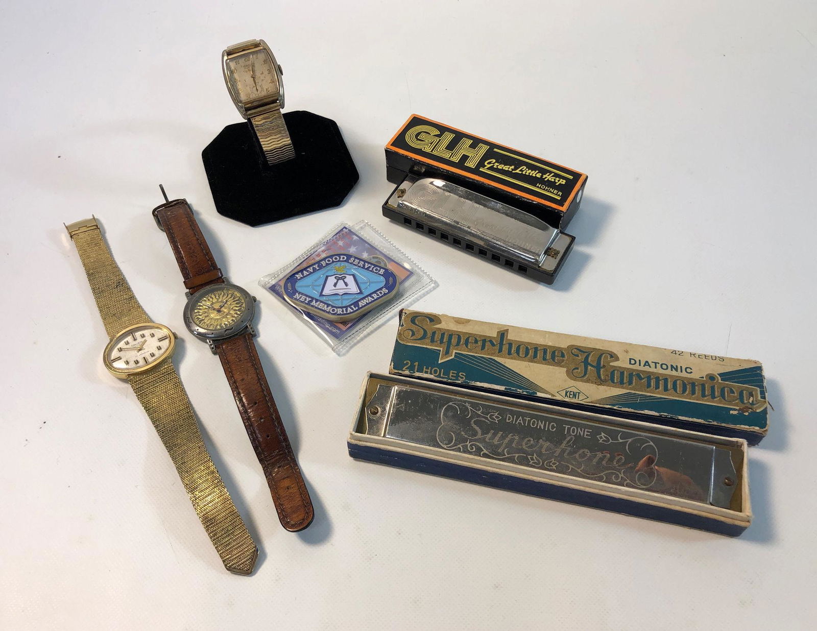 LOT OF WATCHES AND HARMONICAS (1 of 7)