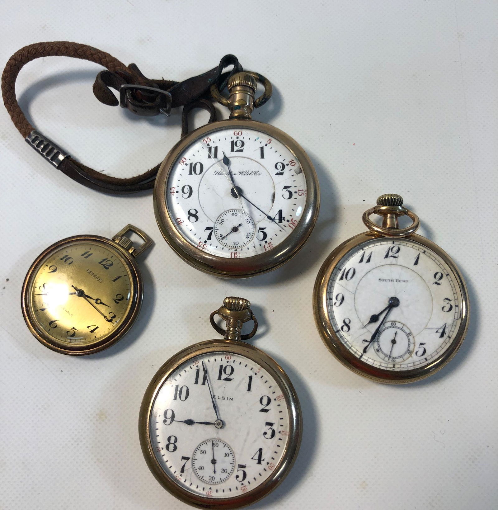 LOT OF FOUR VINTAGE POCKET WATCHES (1 of 11)
