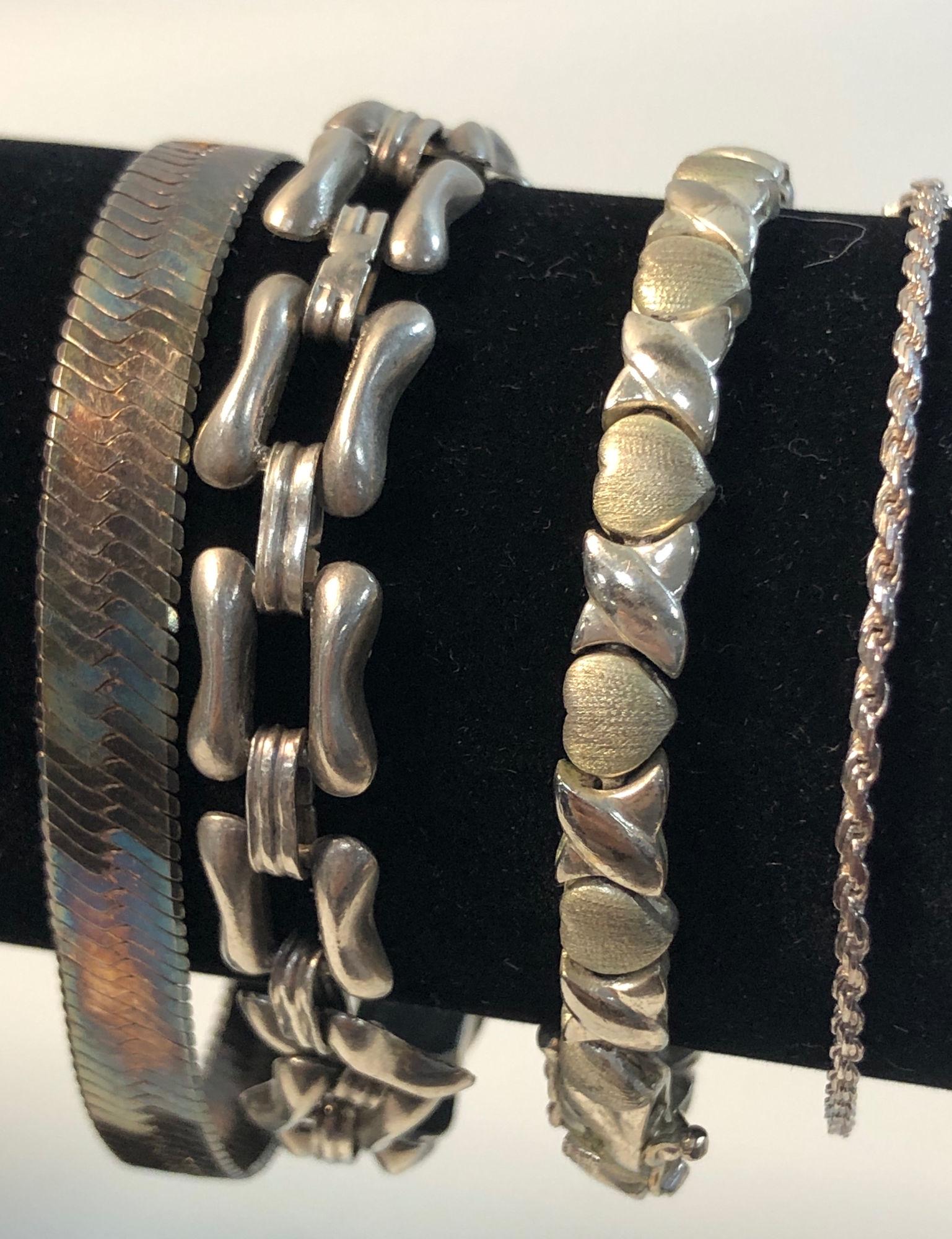 SILVER CHAIN FASHION BRACELETS (1 of 2)