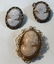 THREE HAND-CARVED SHELL CAMEO PENDANTS