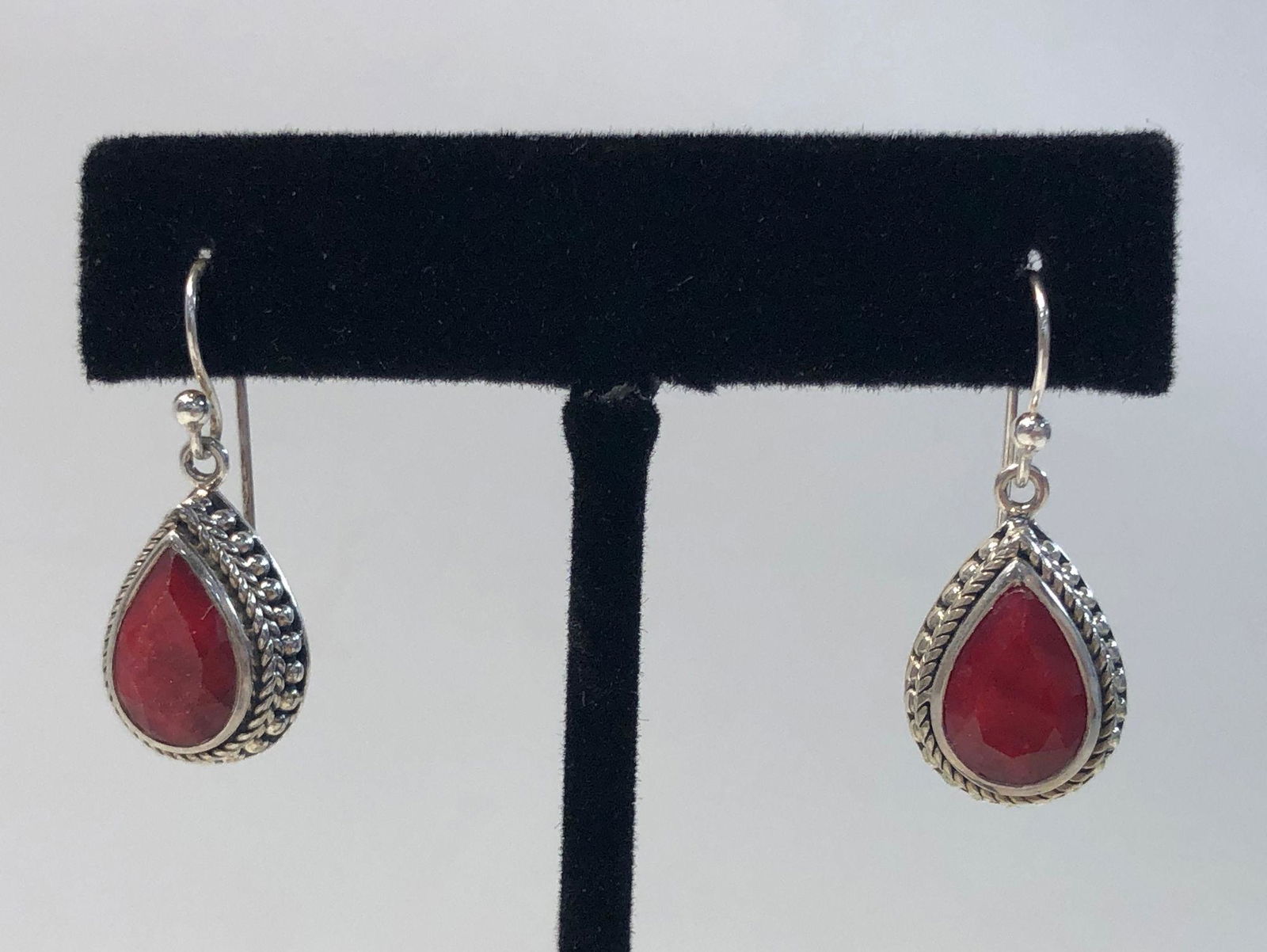 SILVER AND STONE EARRINGS (1 of 6)