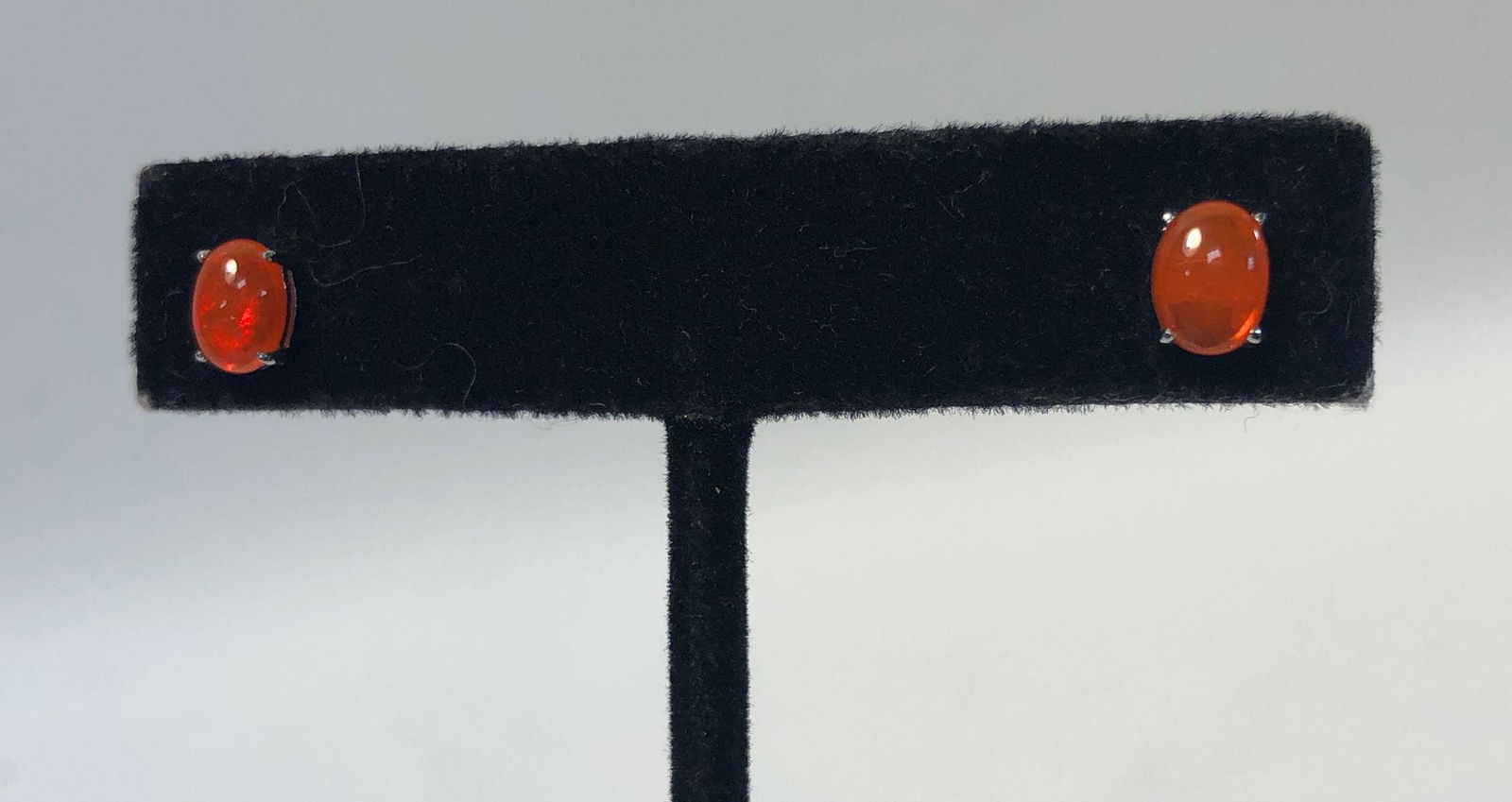 SILVER AND STONE FASHION EARRINGS (1 of 5)