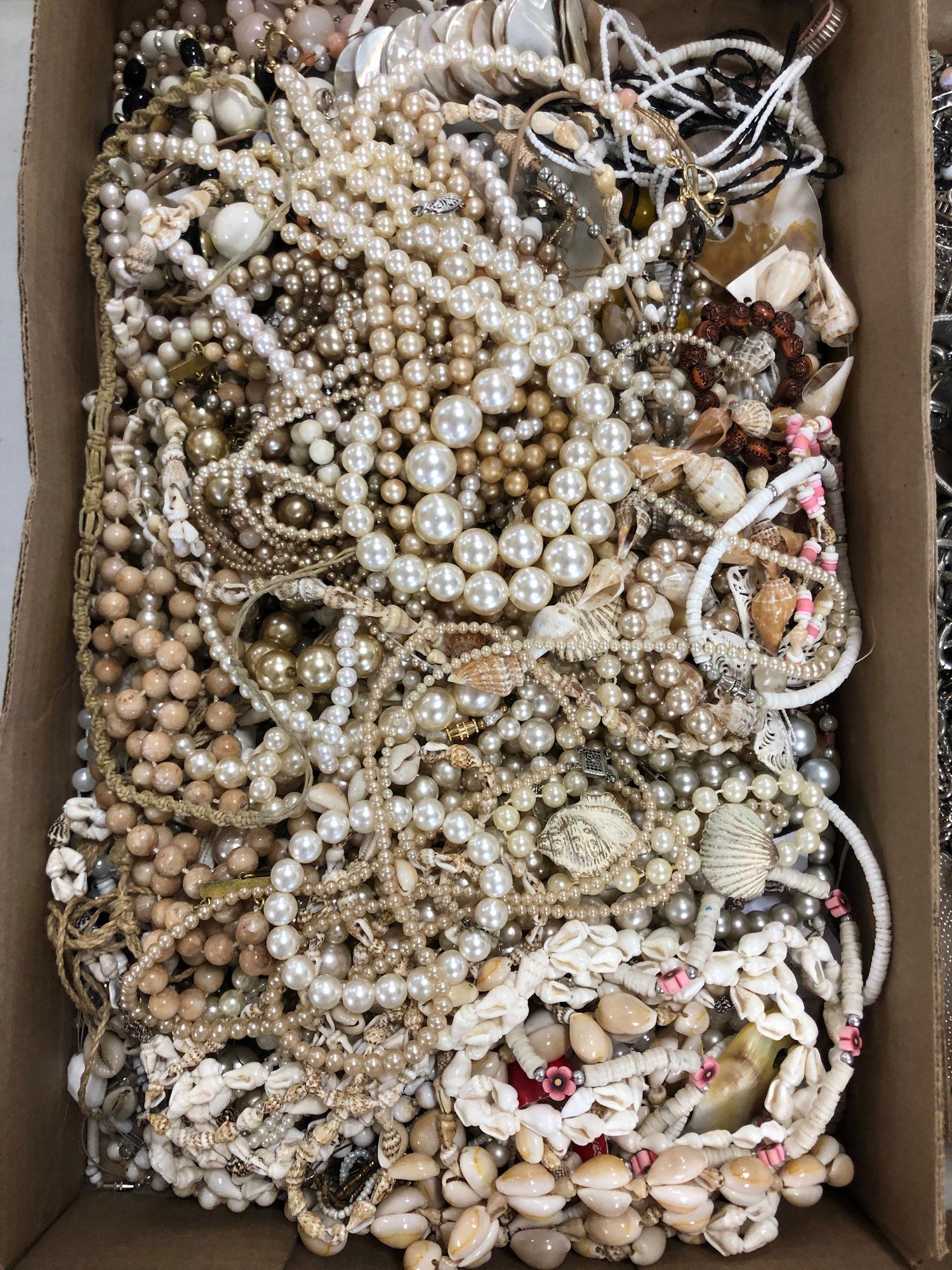 BOX LOT ASSORTED FASHION AND COSTUME JEWELRY AND (1 of 1)