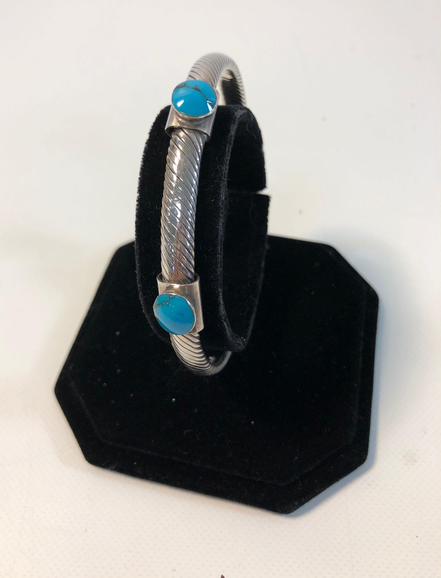 STERLING SILVER SOUTHWESTERN STYLE BRACELET (1 of 6)