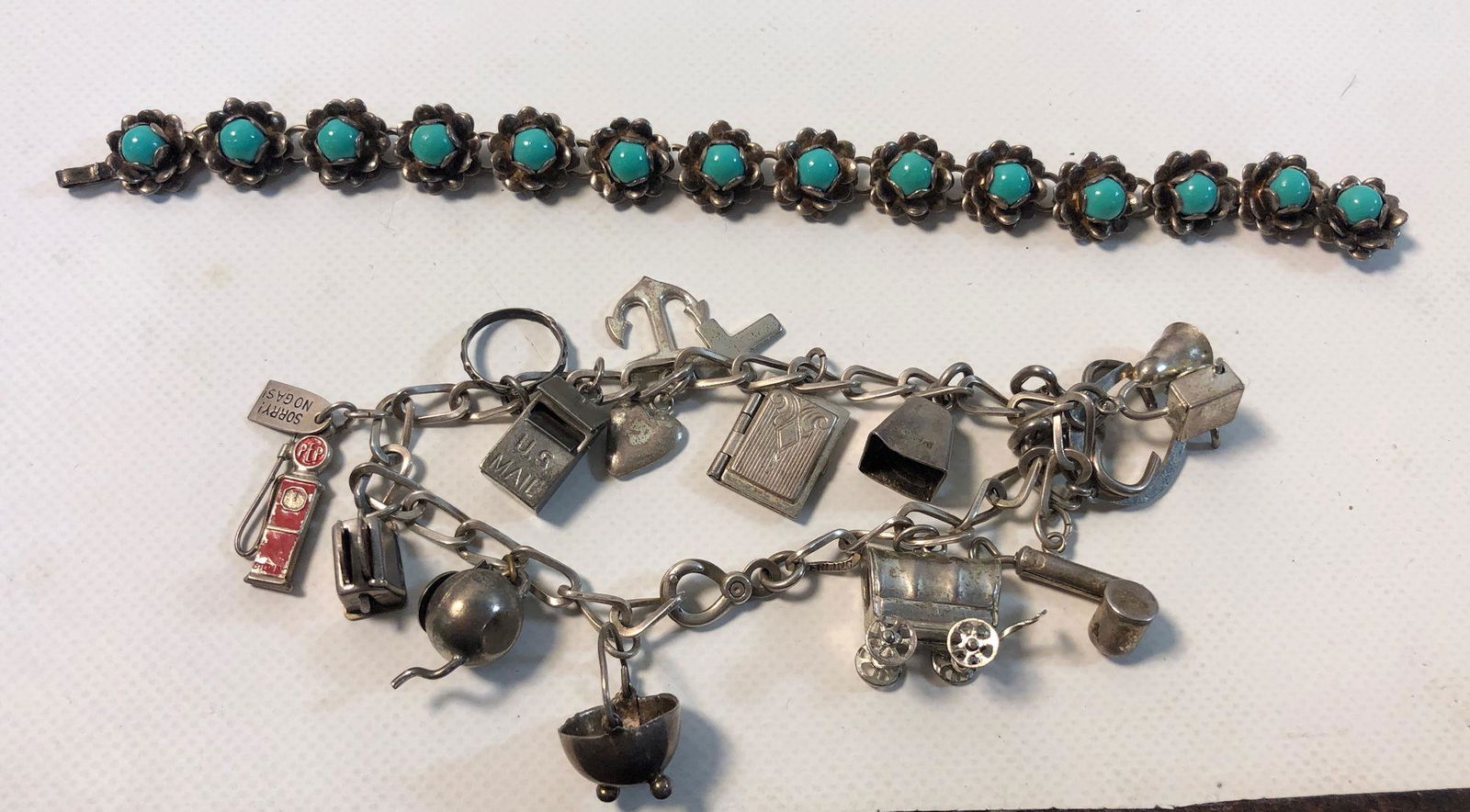 TWO STERLING SILVER BRACELETS (1 of 7)