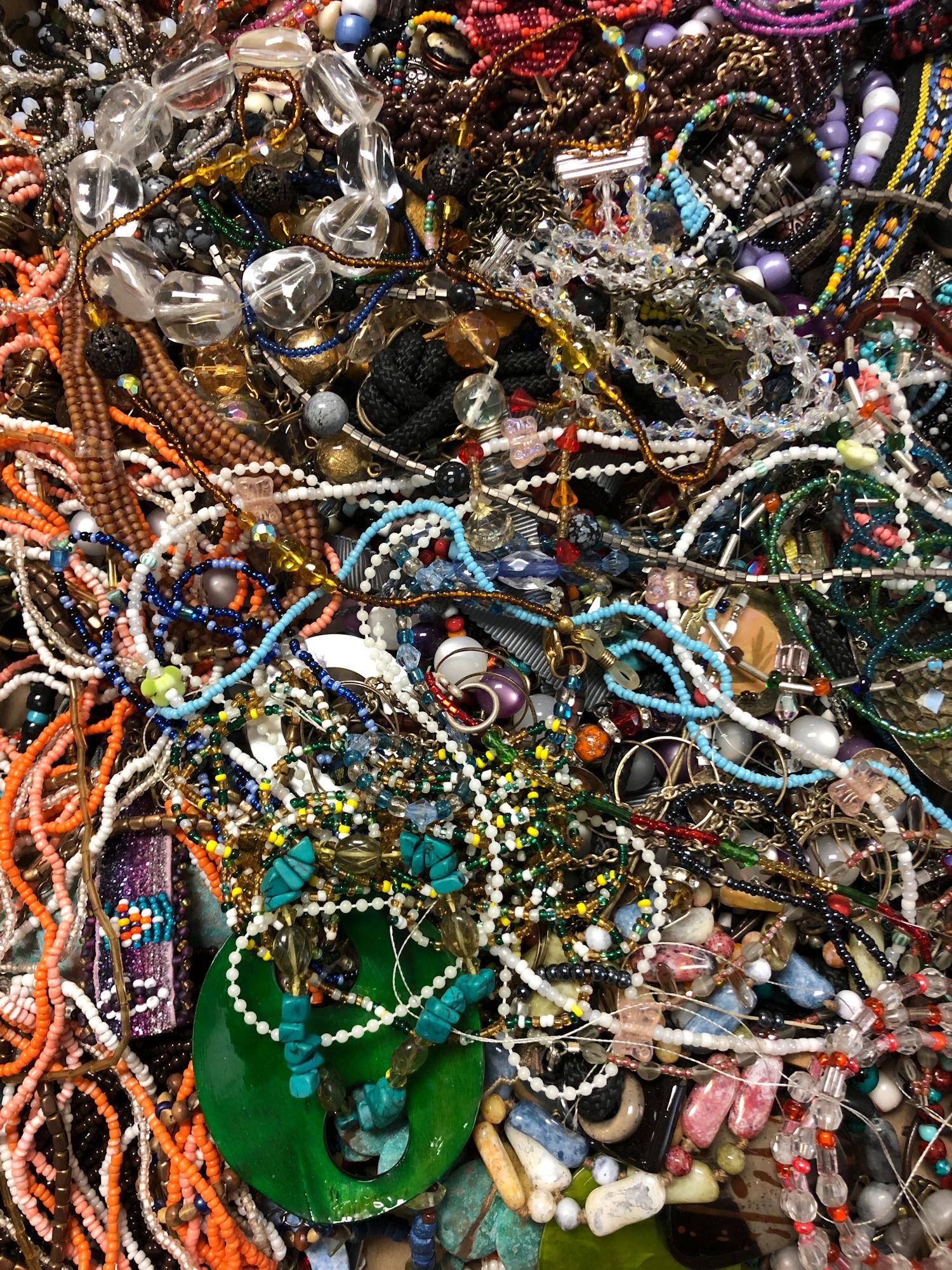 BOX LOT ASSORTED FASHION AND COSTUME JEWELRY AND (1 of 4)