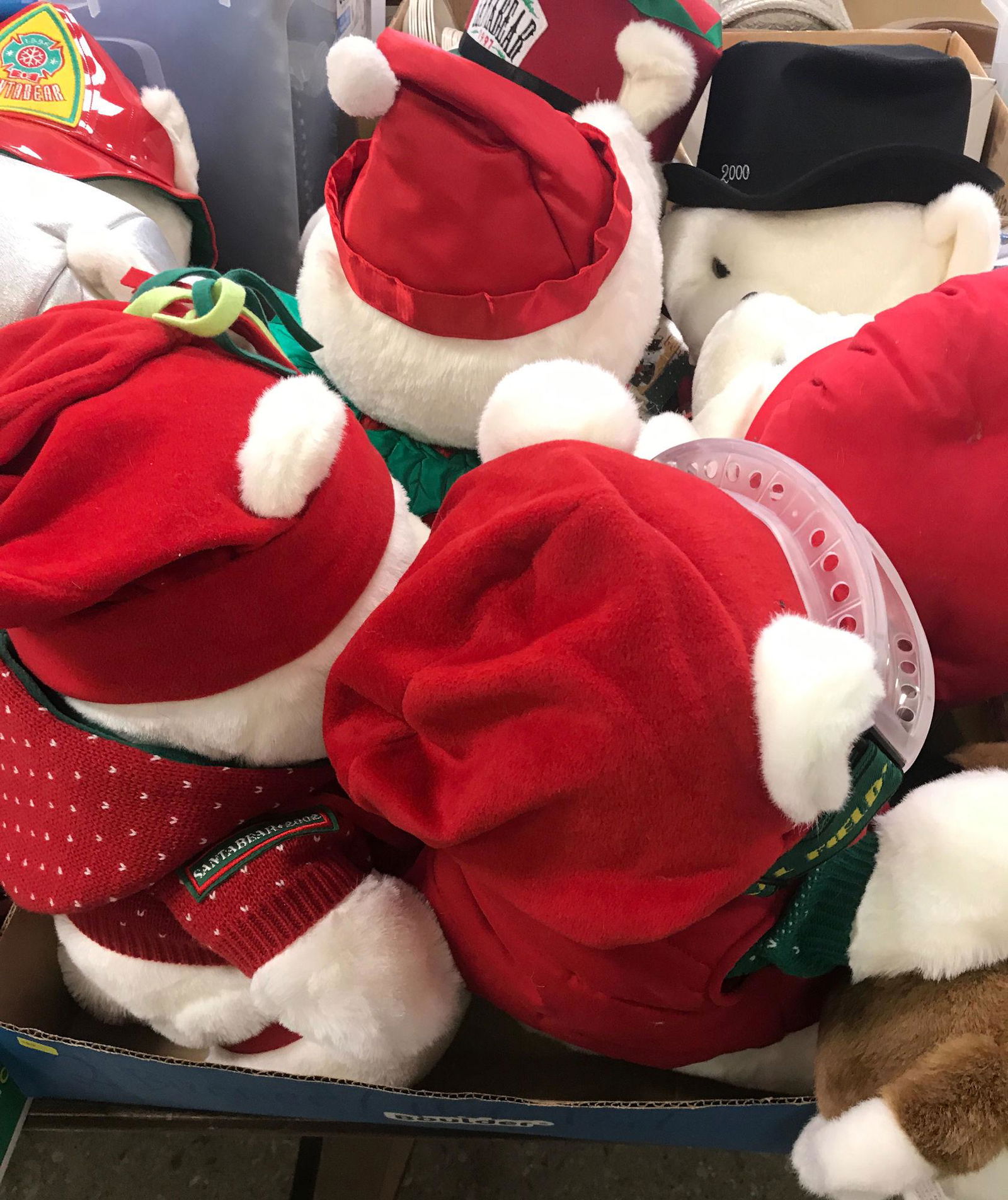 2 BOX LOTS WITH 6 TEDDY BEARS: 2 BOX LOTS WITH 6 TEDDY BEARS