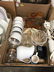 4 BOX LOTS WITH PYREX BAKING DISHES, ELECTRIC BLENDER, - 4