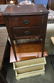 2 DRAWER TABLE AND CRÈME SIDE TABLE