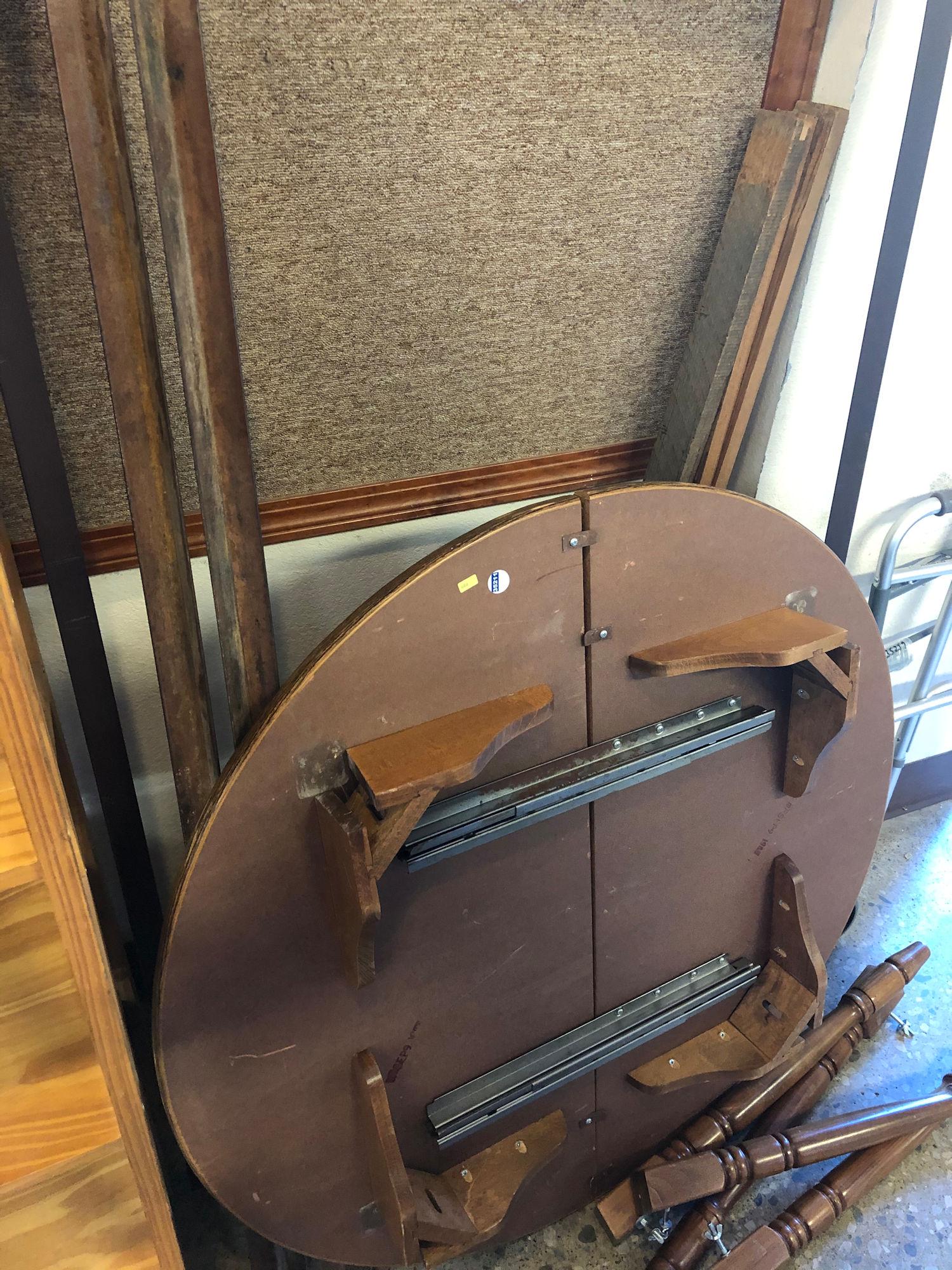 DINING ROOM TABLE, BED RAILS: DINING ROOM TABLE, BED RAILS