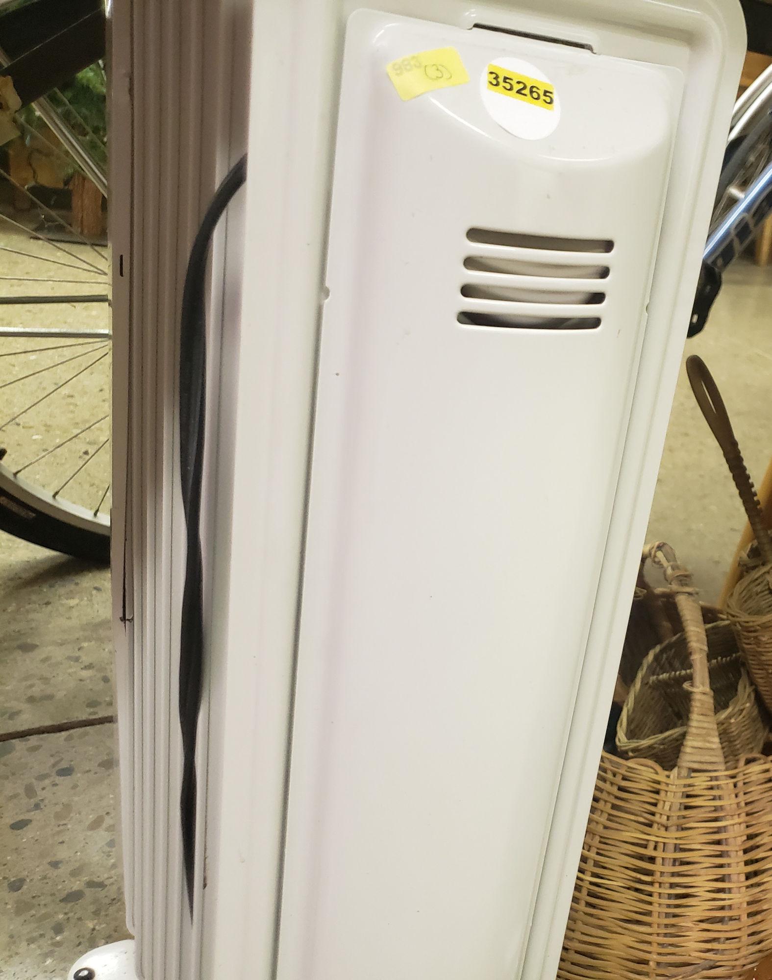 HEATER, STEP LADDER, AND WICKER BASKET: HEATER, STEP LADDER, AND WICKER BASKET