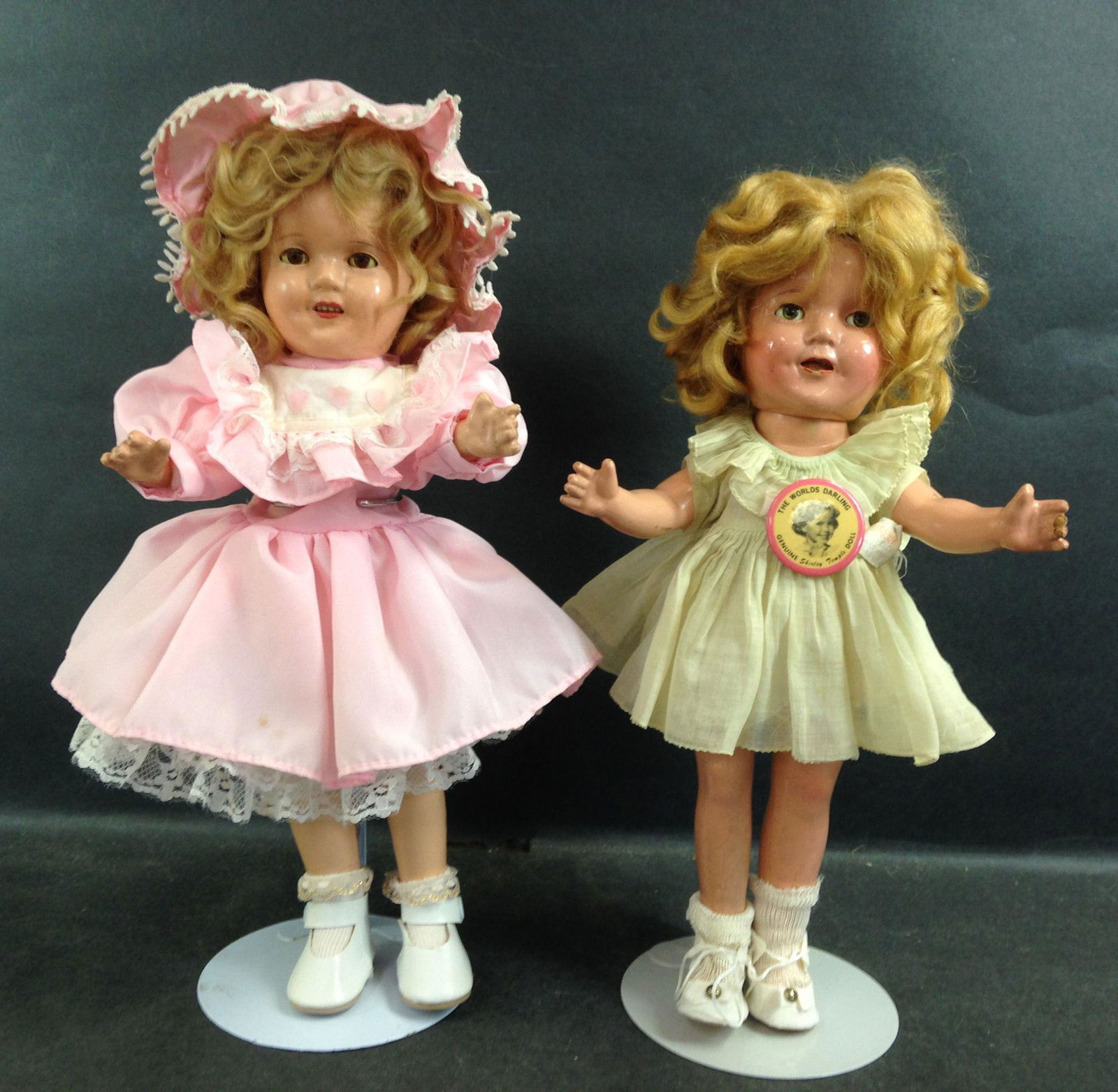 (2) IDEAL COMPOSITION SHIRLEY TEMPLE DOLLS. INCLUDES (1 of 1)