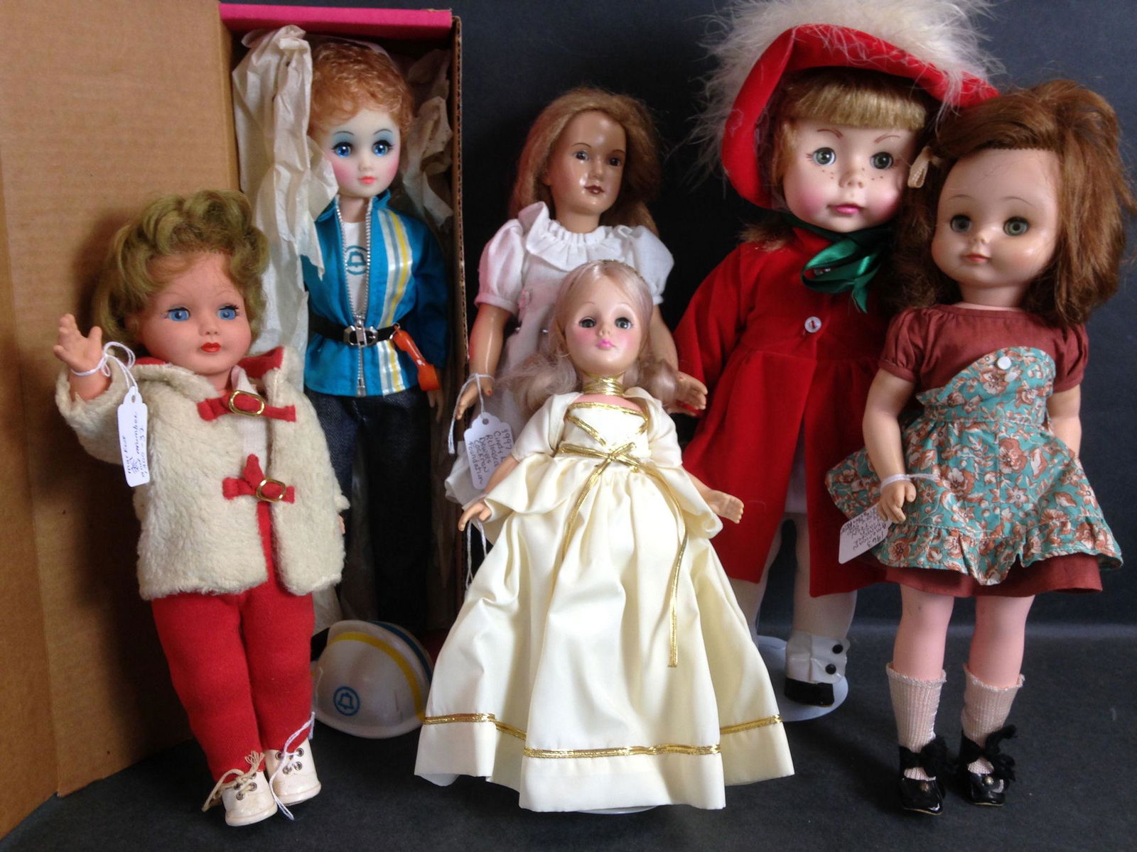 (6) MISC. DOLLS INCLUDING 15" BELL DOLL IN ORIGINAL (1 of 1)