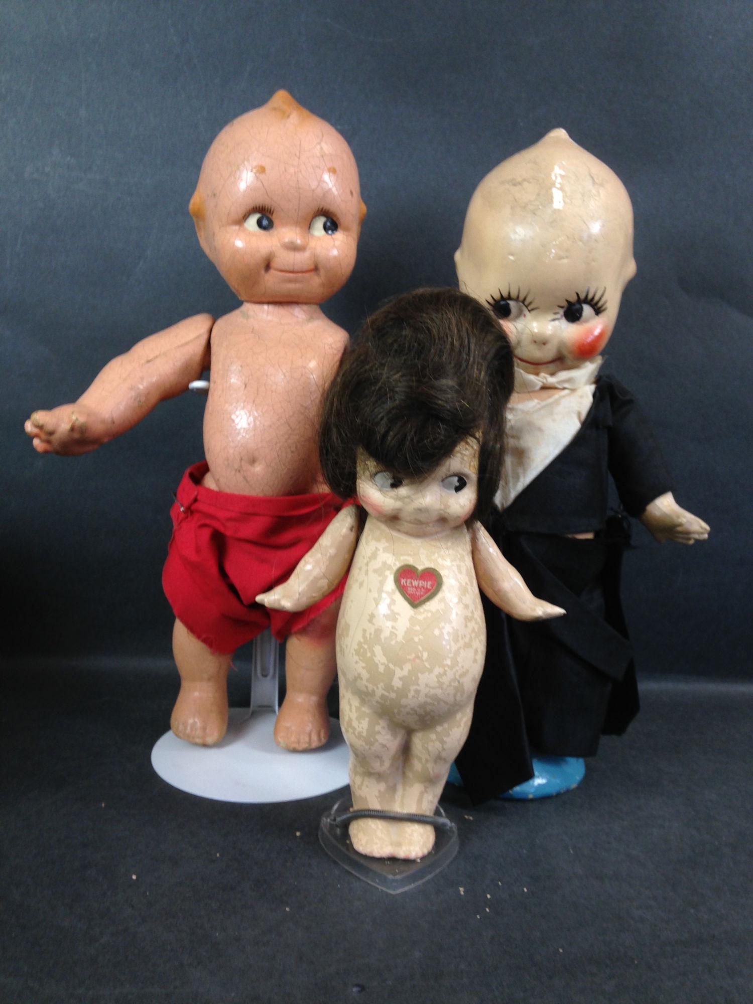 (3) KEWPIE DOLLS INCLUDING 9" ALL COMPOSITION WITH (1 of 1)