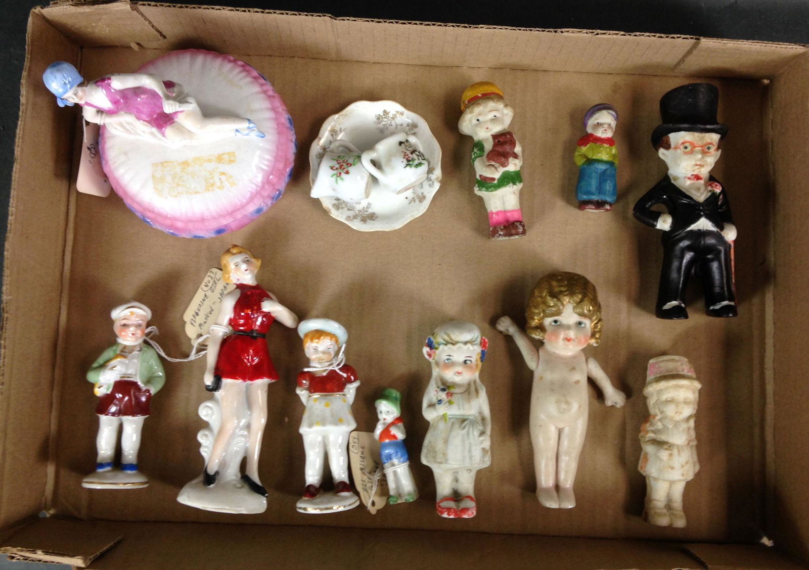 LOT MISCELLANEOUS BISQUE IMMOBILES AND CHINA FIGURES (1 of 1)