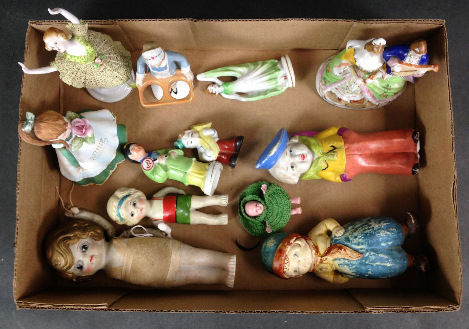 LOT MISCELLANEOUS BISQUE AND CHINA FIGURES AND (1 of 1)