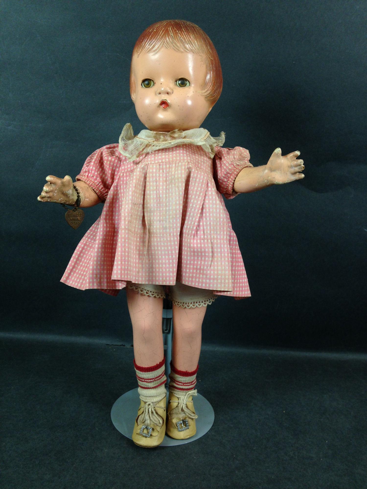 16" VINTAGE ALL COMPOSITION EFFANBEE PATSY WEARING (1 of 3)