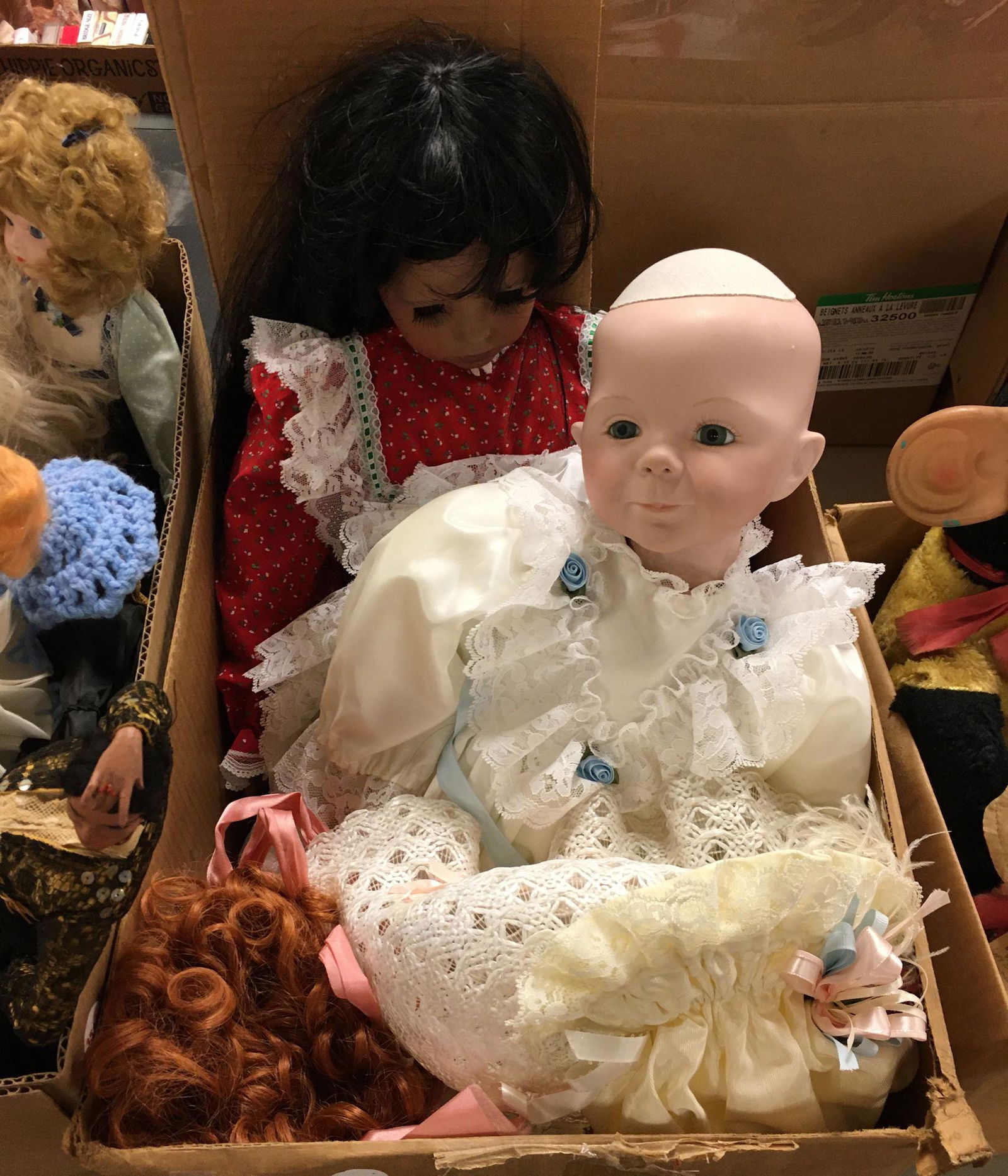 large porcelain dolls