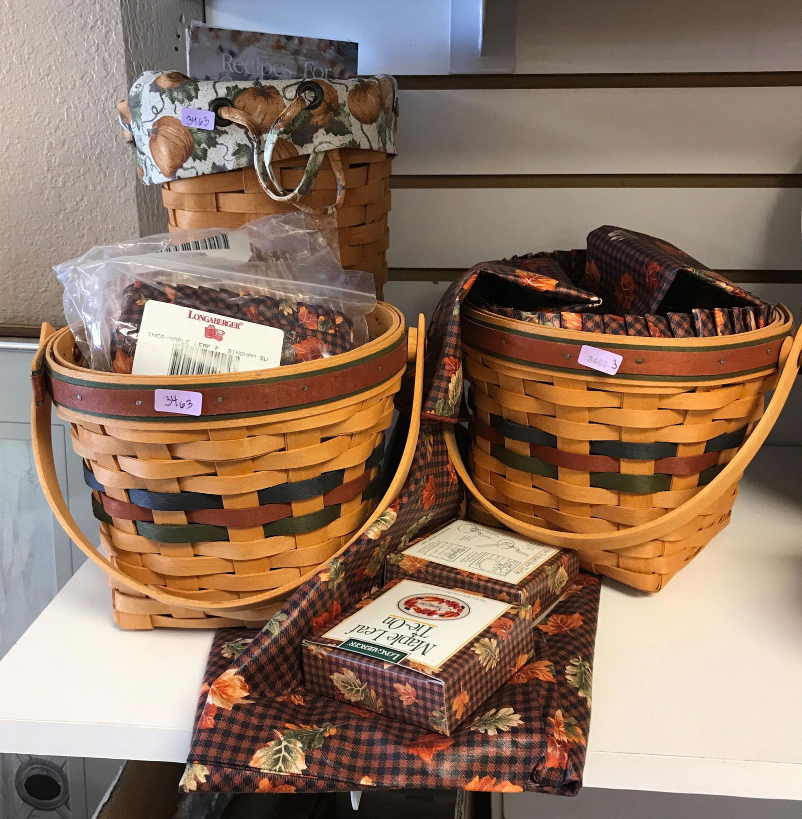3 FALL LONGABERGER BASKETS AND ACCESSORIES (1 of 1)
