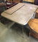 METAL AND WOOD TABLE WITH ONE LEAF