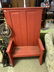 WOODEN BENCH PAINTED RED