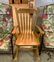 2 OUTDOOR CHAIRS AND WOODEN ROCKER - 2