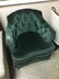 GREEN UPHOLSTERED CHAIR