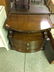 2 DRAWER END STAND WITH BRASS GALLERY