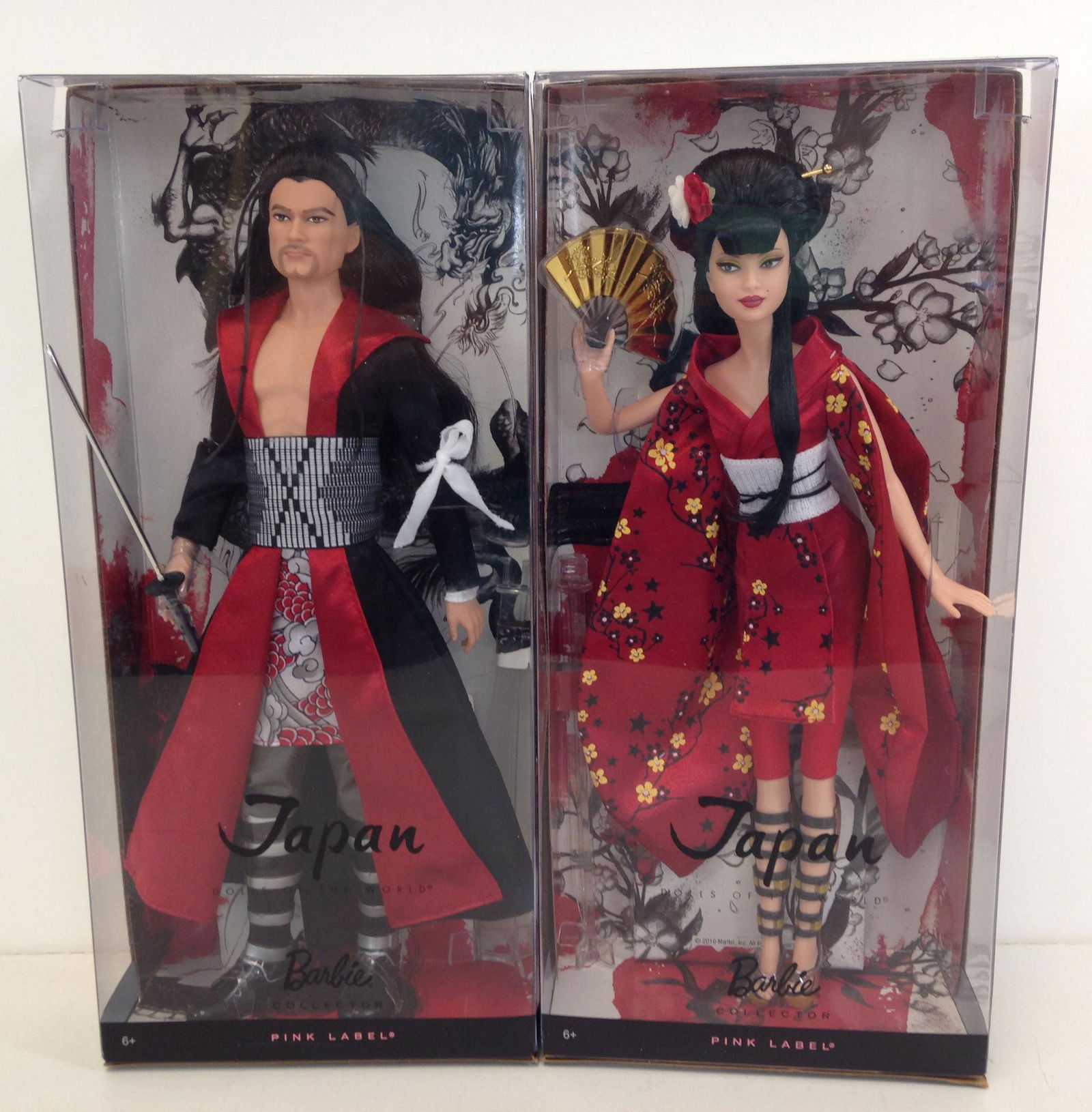 (2) NRFB BARBIE 2010 PINK LABEL DOLLS OF THE WORLD (1 of 1)