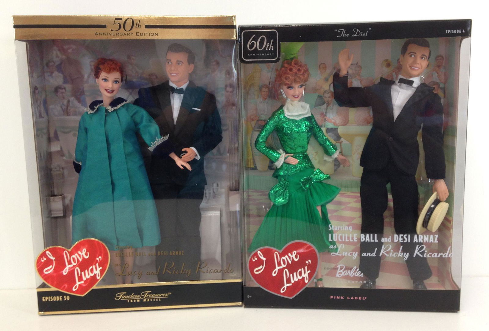 (2) NRFB MATTEL "I LOVE LUCY" LUCILLE BALL & DESI ARNAZ (1 of 1)