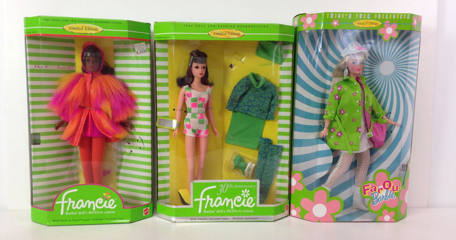 LOT (3) BOXED BARBIE AND FRANCIE DOLLS NRFB. INCLUDES (1 of 1)