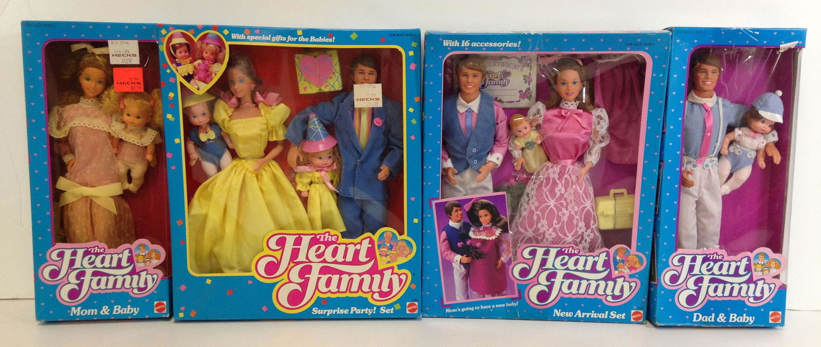 (4) NRFB "THE HEART FAMILY" DOLLS INCLUDING "MOM & (1 of 4)