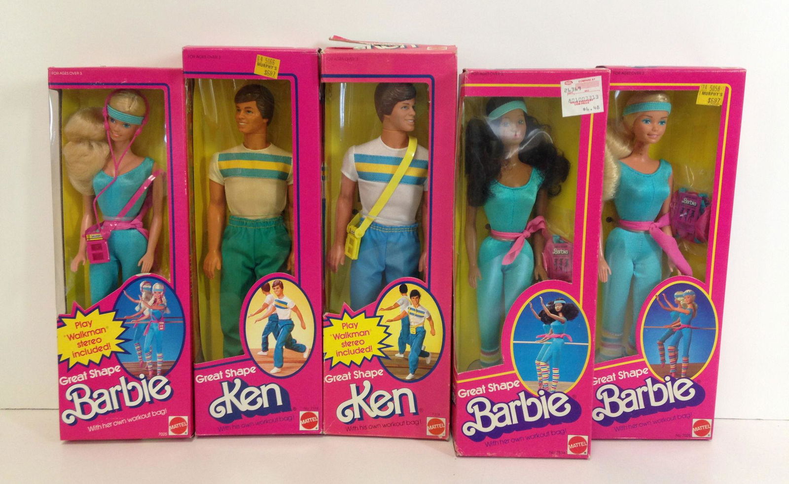 (5) NRFB VINTAGE "GREAT SHAPE" BARBIE AND FRIENDS (1 of 2)