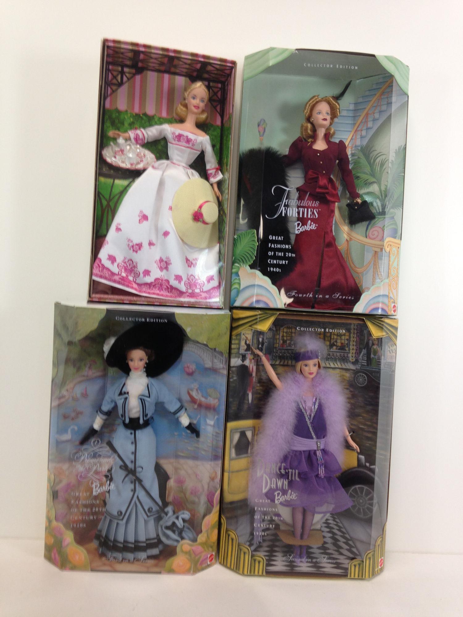 LOT (4) BOXED BARBIES NRFB. INCLUDES GREAT FASHIONS OF (1 of 1)