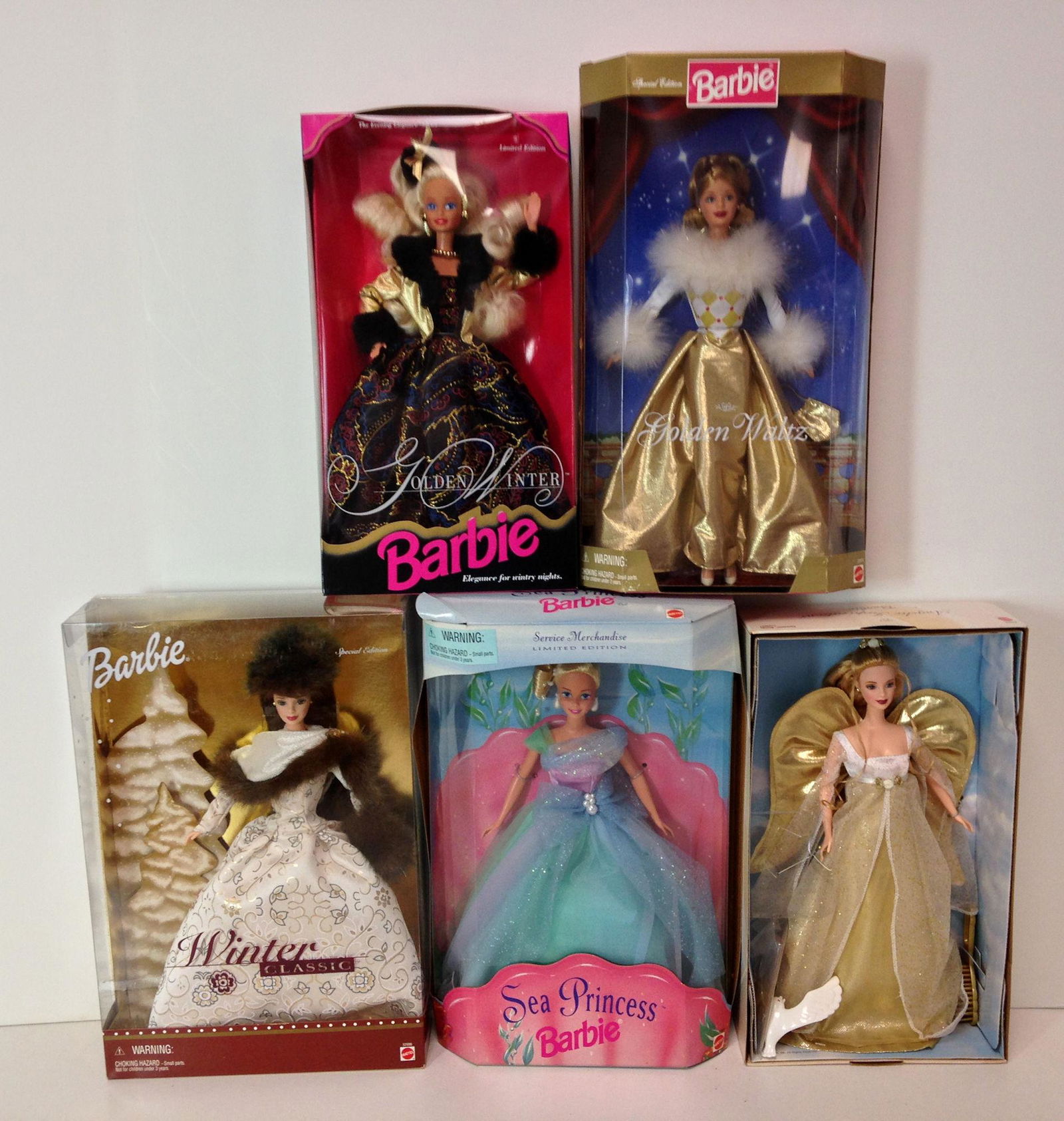 5 Nrfb Barbies Including