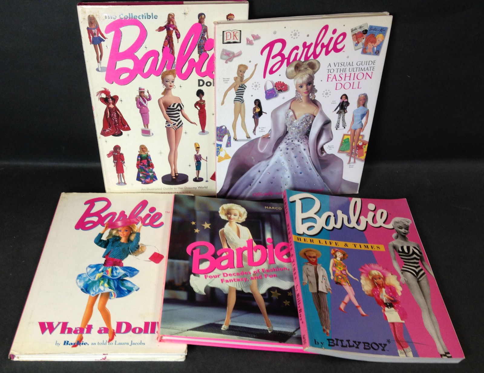 (4) BARBIE REFERENCE BOOKS INCLUDING "BARBIE HER LIFE (1 of 1)