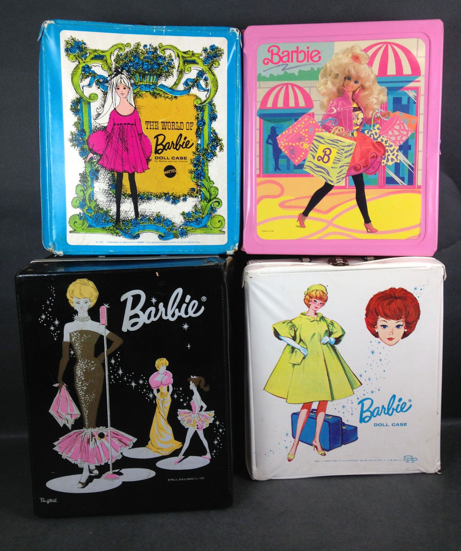 (4) VINTAGE VINYL BARBIE CASES IN PLAYED-WITH (1 of 2)