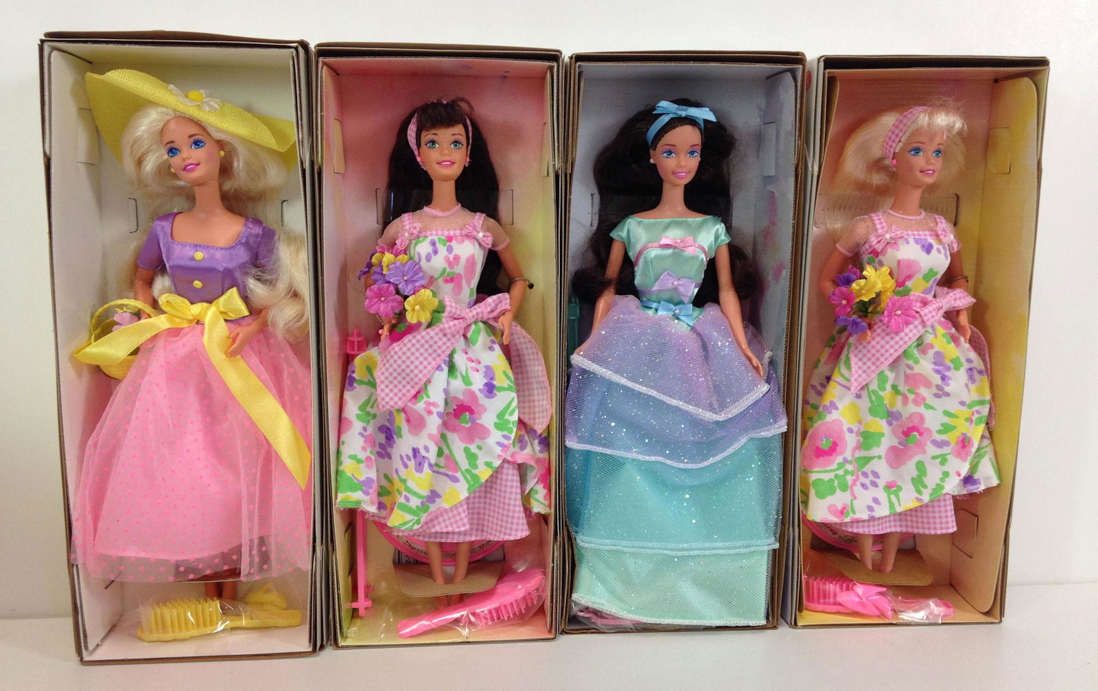 (4) NRFB BARBIES INCLUDING "SPRING BLOSSOM", (2) (1 of 2)