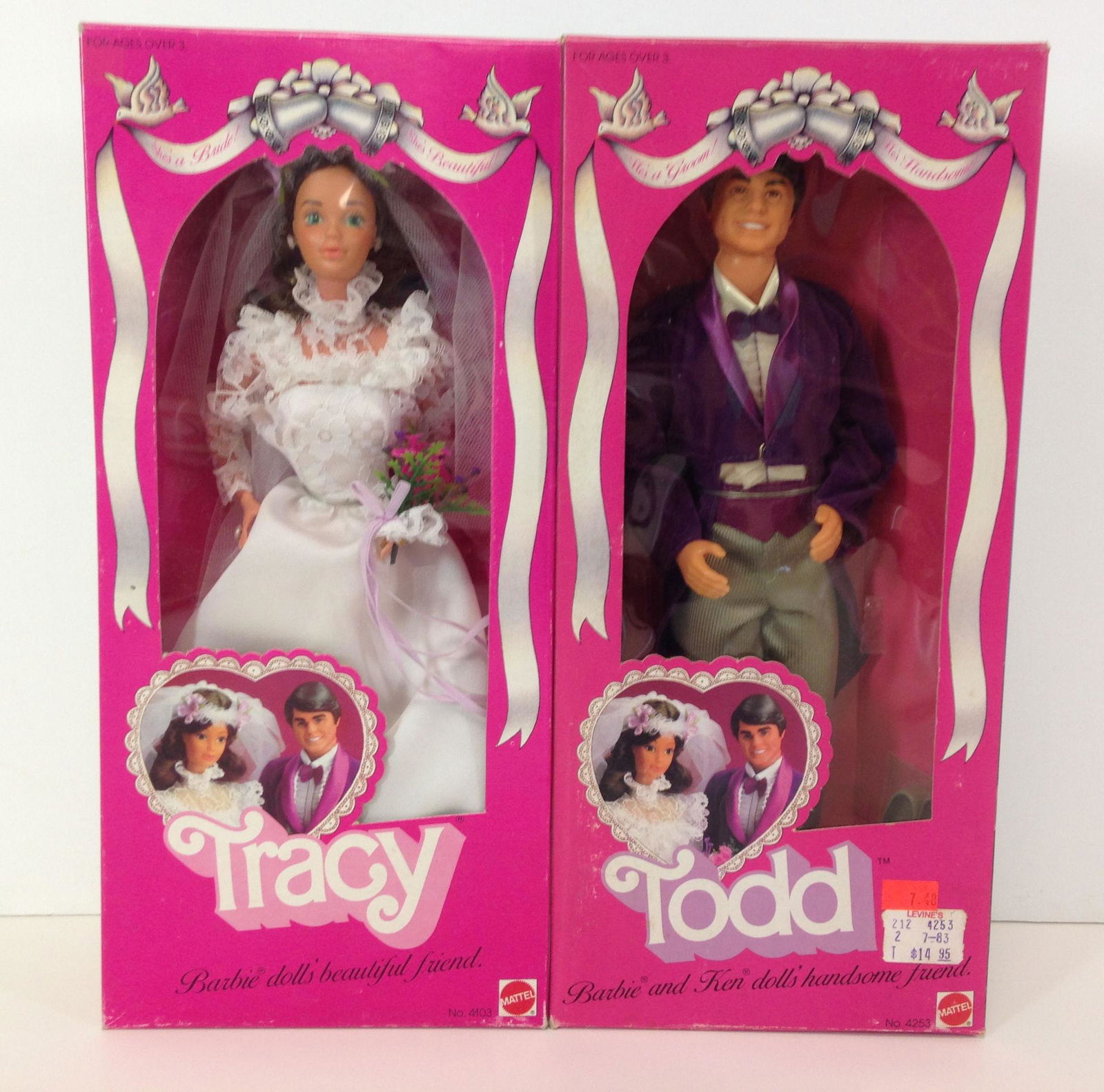 (2) NRFB VINTAGE "TRACY" AND "TODD" BRIDE & GROOM (1 of 1)